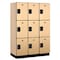 Salsbury Industries 3 Tier Designer Locker, 54"Wx76"Hx21"D, 9 Door, Maple 18-23361MAP - alternate 1